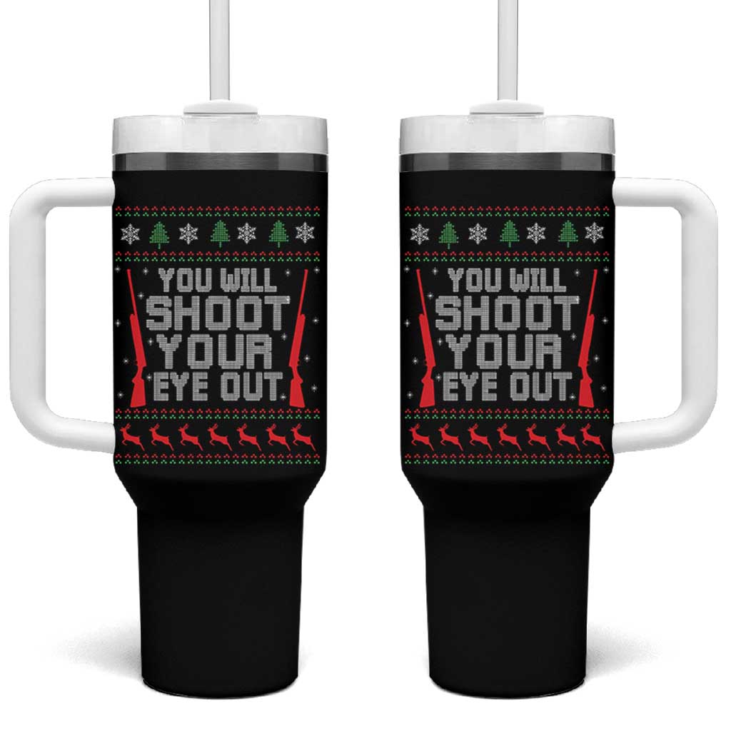 Funny You'll Shoot Your Eye Out Kid Tumbler With Handle Christmas Movie Guns - Wonder Print Shop
