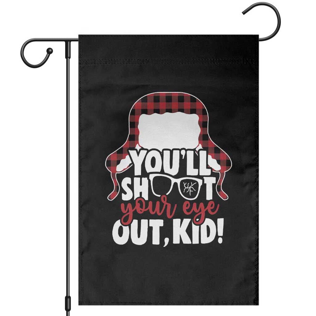 Funny You Will Shoot Your Eye Out Kid Garden Flag Christmas Movie Glasses Hat - Wonder Print Shop