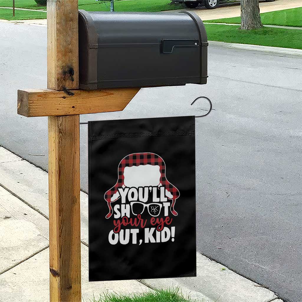 Funny You Will Shoot Your Eye Out Kid Garden Flag Christmas Movie Glasses Hat - Wonder Print Shop