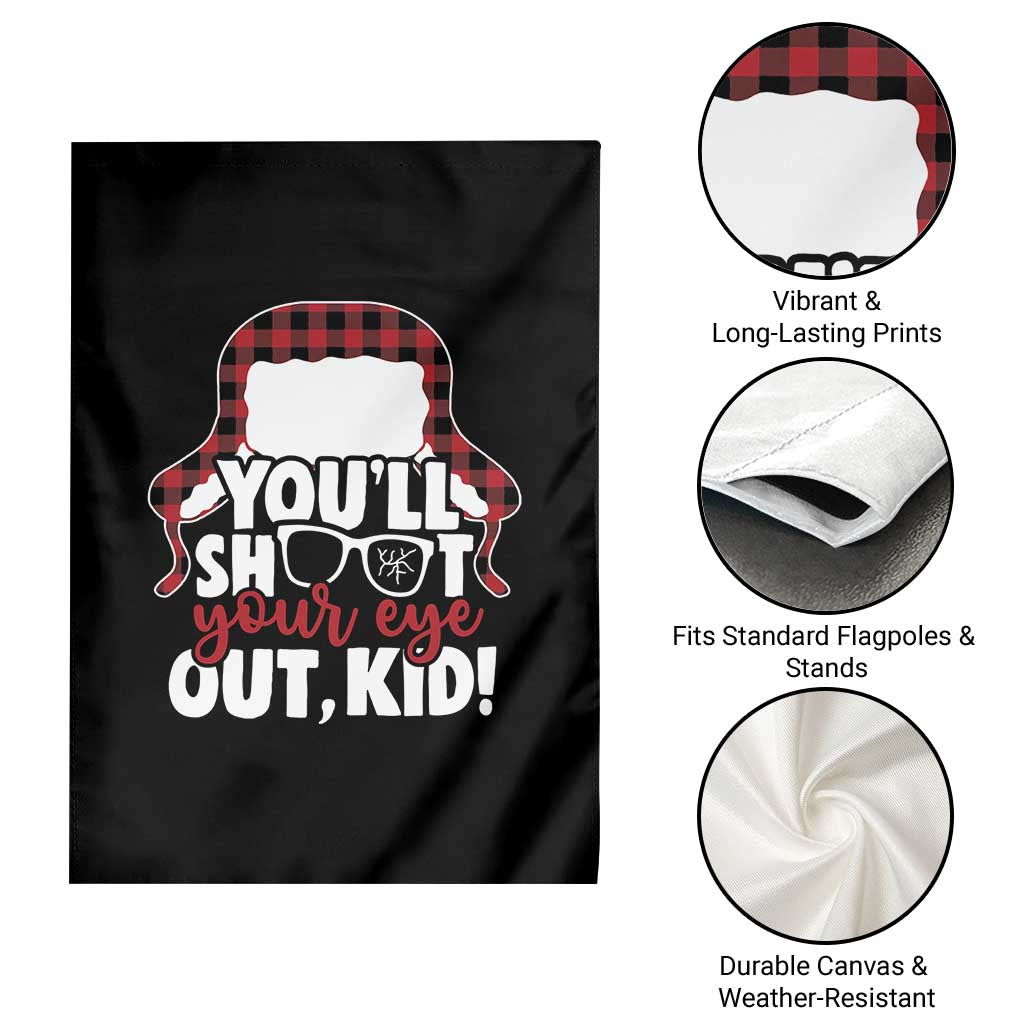 Funny You Will Shoot Your Eye Out Kid Garden Flag Christmas Movie Glasses Hat - Wonder Print Shop