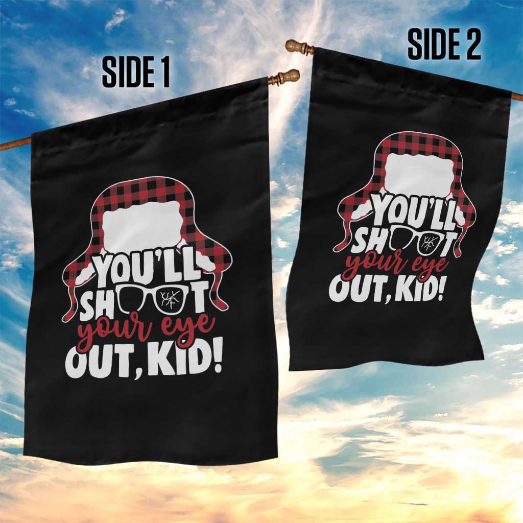 Funny You Will Shoot Your Eye Out Kid Garden Flag Christmas Movie Glasses Hat - Wonder Print Shop
