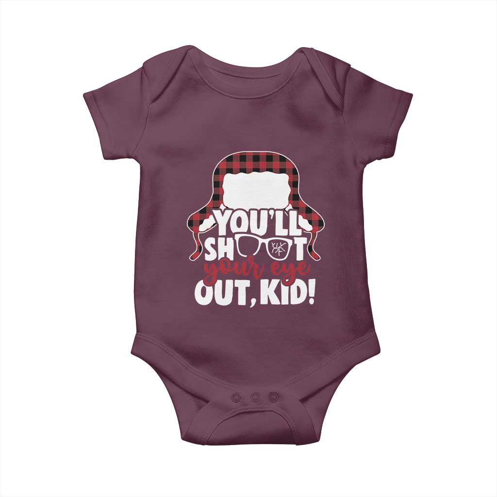 Funny You Will Shoot Your Eye Out Kid Baby Onesie Christmas Movie Glasses Hat - Wonder Print Shop