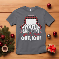 Funny You Will Shoot Your Eye Out Kid T Shirt Christmas Movie Glasses Hat - Wonder Print Shop