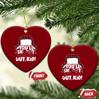 Funny You Will Shoot Your Eye Out Kid Ceramic Ornament Xmas Movie Glasses Hat - Wonder Print Shop