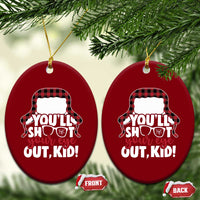 Funny You Will Shoot Your Eye Out Kid Ceramic Ornament Xmas Movie Glasses Hat - Wonder Print Shop