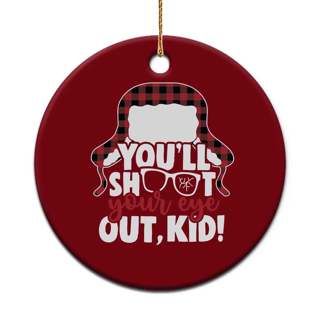 Funny You Will Shoot Your Eye Out Kid Ceramic Ornament Xmas Movie Glasses Hat - Wonder Print Shop