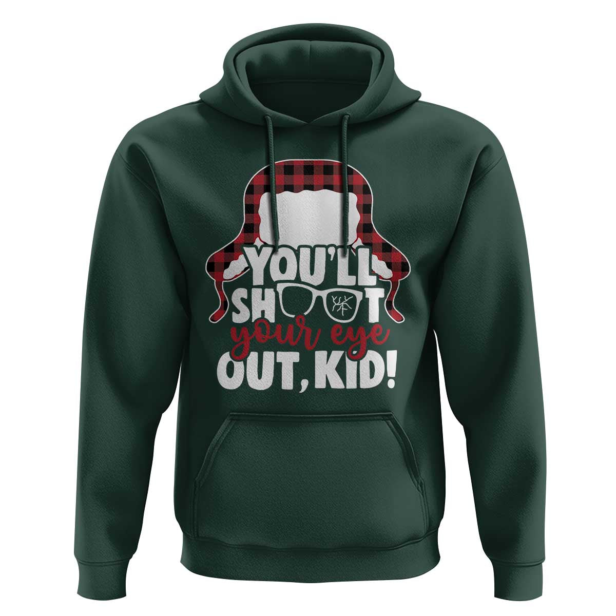 Funny You Will Shoot Your Eye Out Kid Hoodie Christmas Movie Glasses Hat - Wonder Print Shop