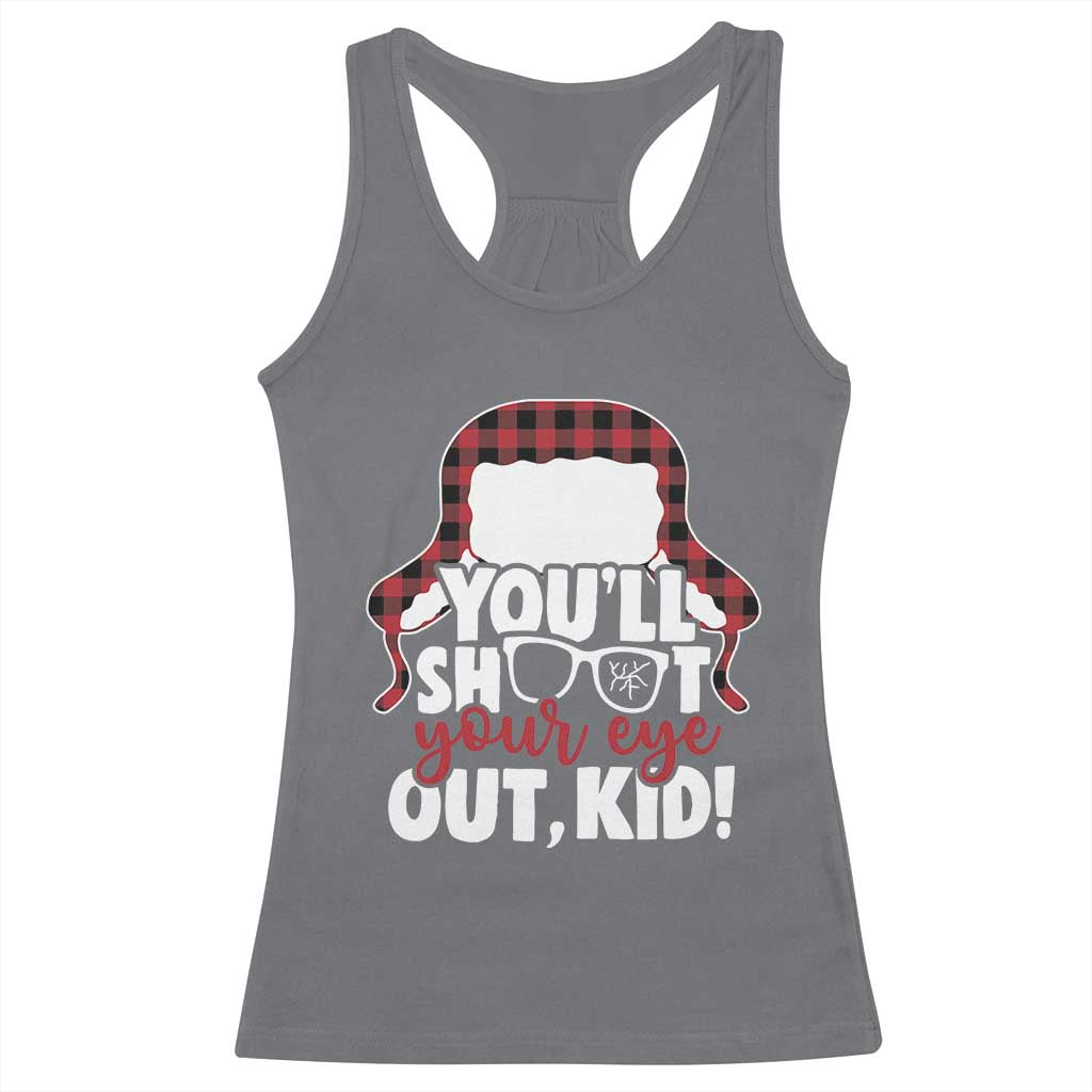 Funny You Will Shoot Your Eye Out Kid Racerback Tank Top Christmas Movie Glasses Hat - Wonder Print Shop