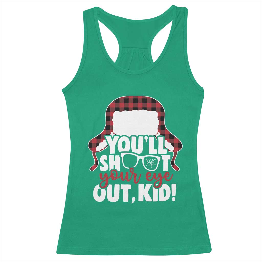Funny You Will Shoot Your Eye Out Kid Racerback Tank Top Christmas Movie Glasses Hat - Wonder Print Shop