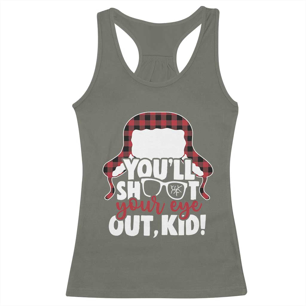 Funny You Will Shoot Your Eye Out Kid Racerback Tank Top Christmas Movie Glasses Hat - Wonder Print Shop