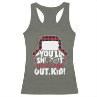 Funny You Will Shoot Your Eye Out Kid Racerback Tank Top Christmas Movie Glasses Hat - Wonder Print Shop