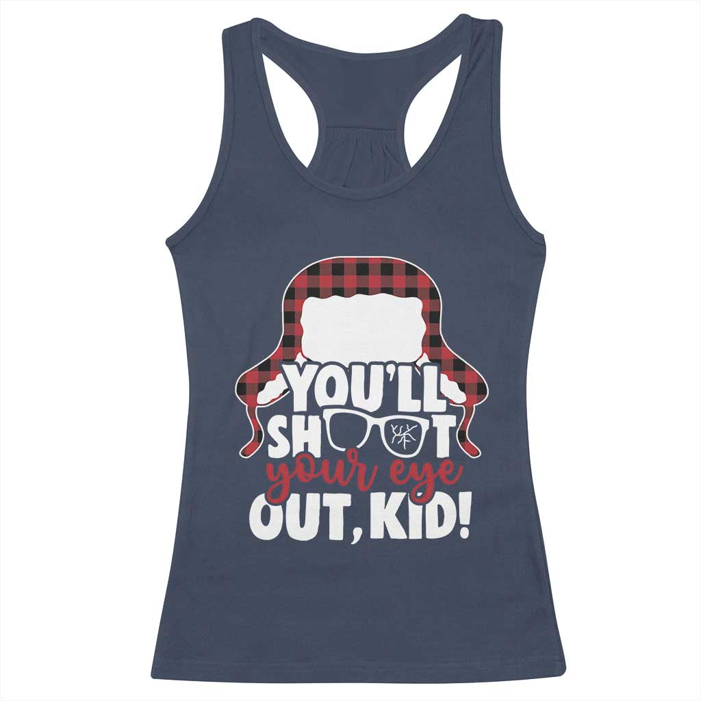 Funny You Will Shoot Your Eye Out Kid Racerback Tank Top Christmas Movie Glasses Hat - Wonder Print Shop