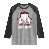 Funny You Will Shoot Your Eye Out Kid Raglan Shirt Christmas Movie Glasses Hat - Wonder Print Shop