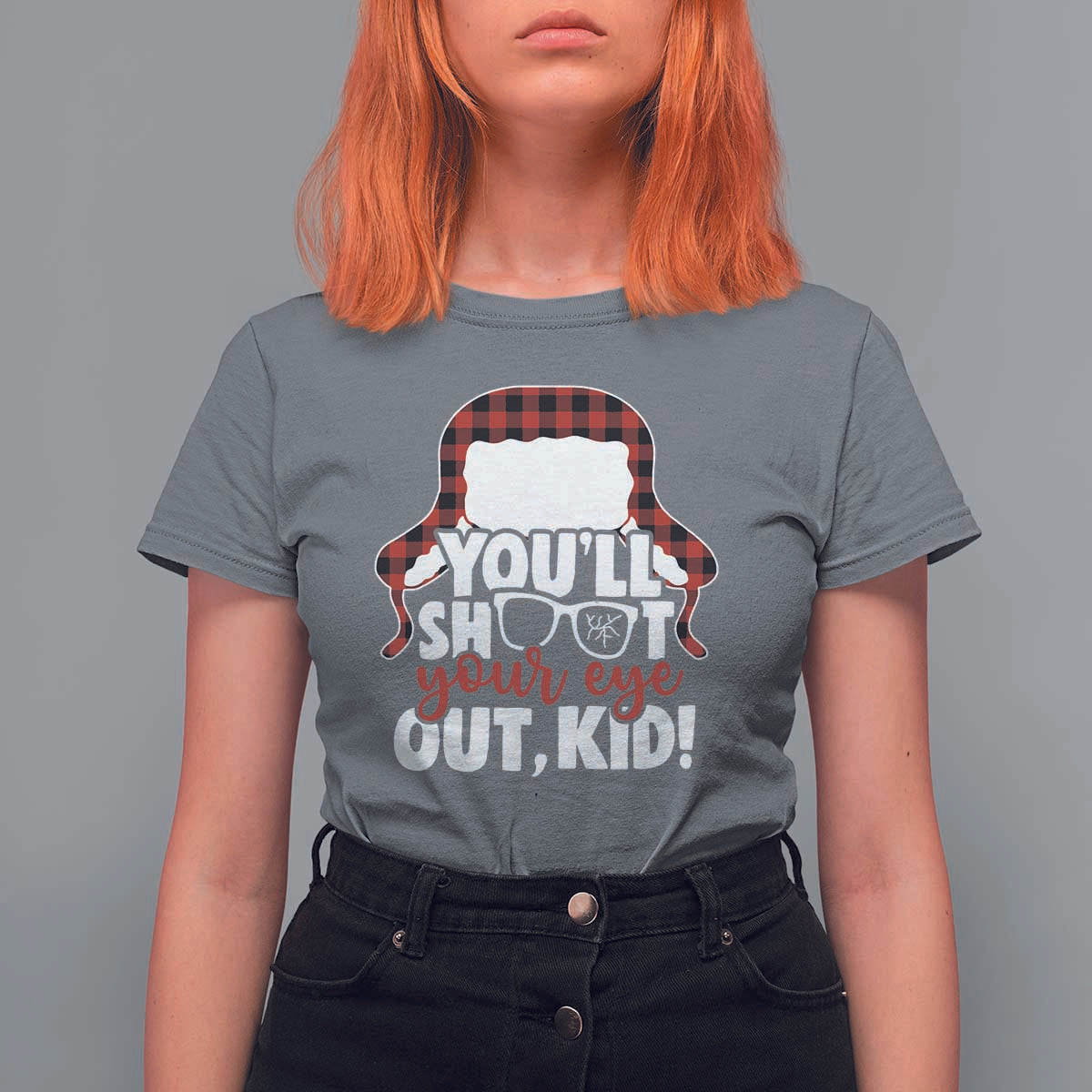 Funny You Will Shoot Your Eye Out Kid T Shirt For Women Christmas Movie Glasses Hat - Wonder Print Shop