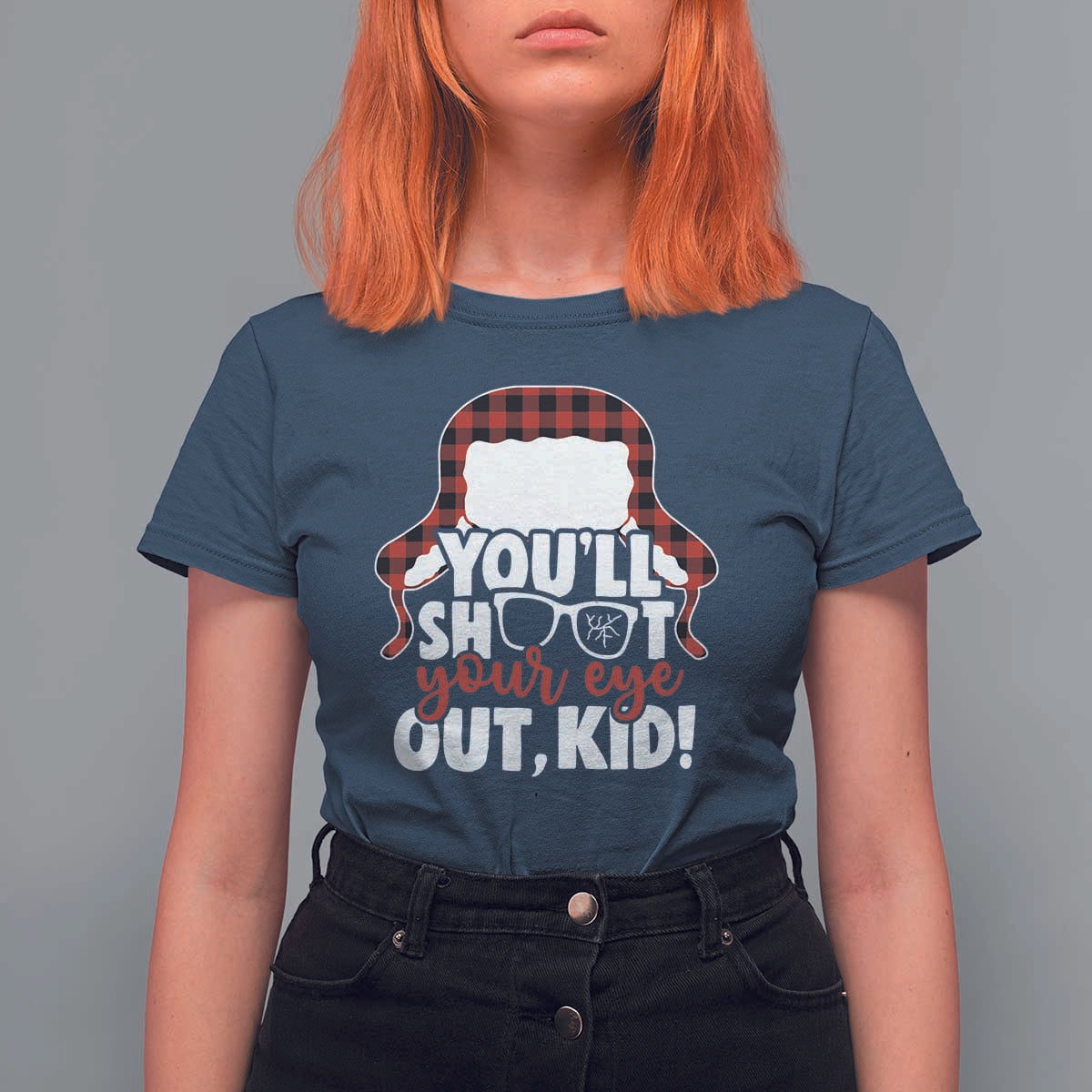 Funny You Will Shoot Your Eye Out Kid T Shirt For Women Christmas Movie Glasses Hat - Wonder Print Shop