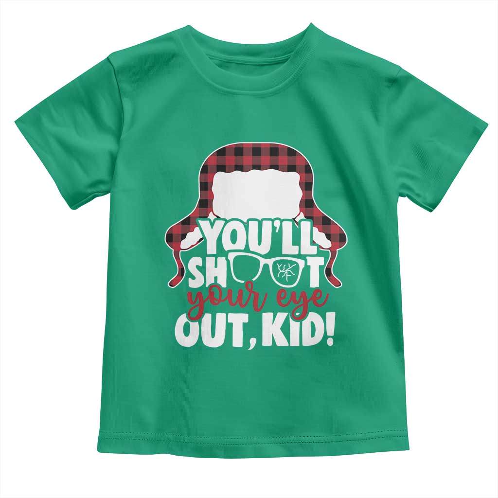 Funny You Will Shoot Your Eye Out Kid Toddler T Shirt Christmas Movie Glasses Hat - Wonder Print Shop