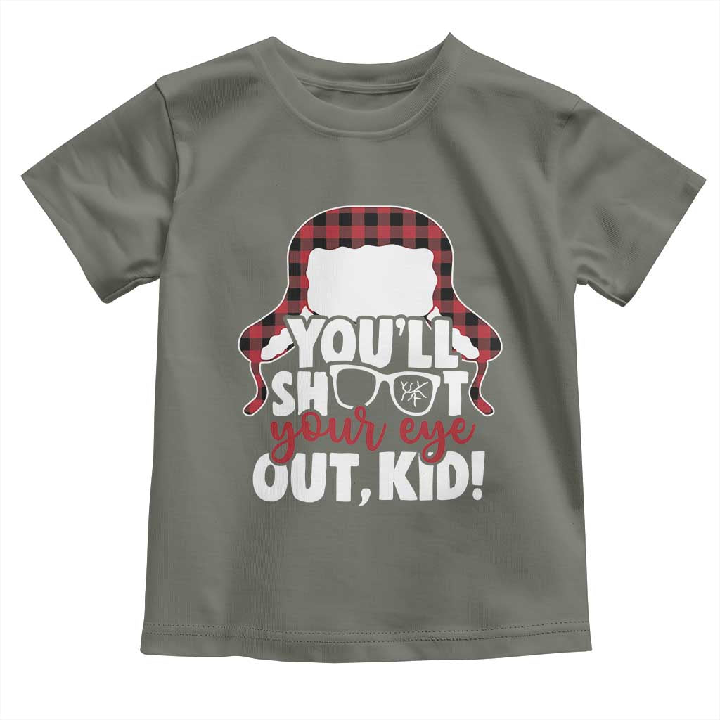 Funny You Will Shoot Your Eye Out Kid Toddler T Shirt Christmas Movie Glasses Hat - Wonder Print Shop