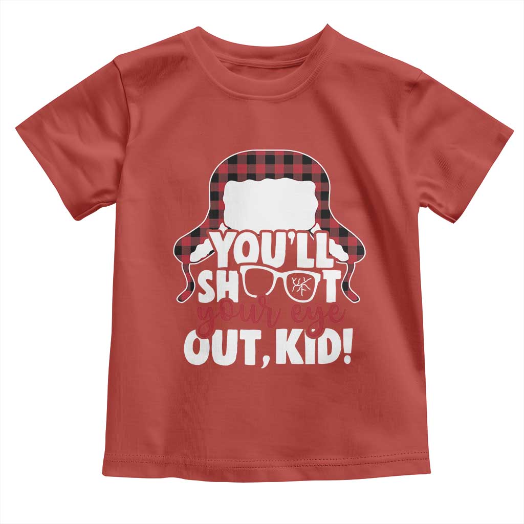 Funny You Will Shoot Your Eye Out Kid Toddler T Shirt Christmas Movie Glasses Hat - Wonder Print Shop