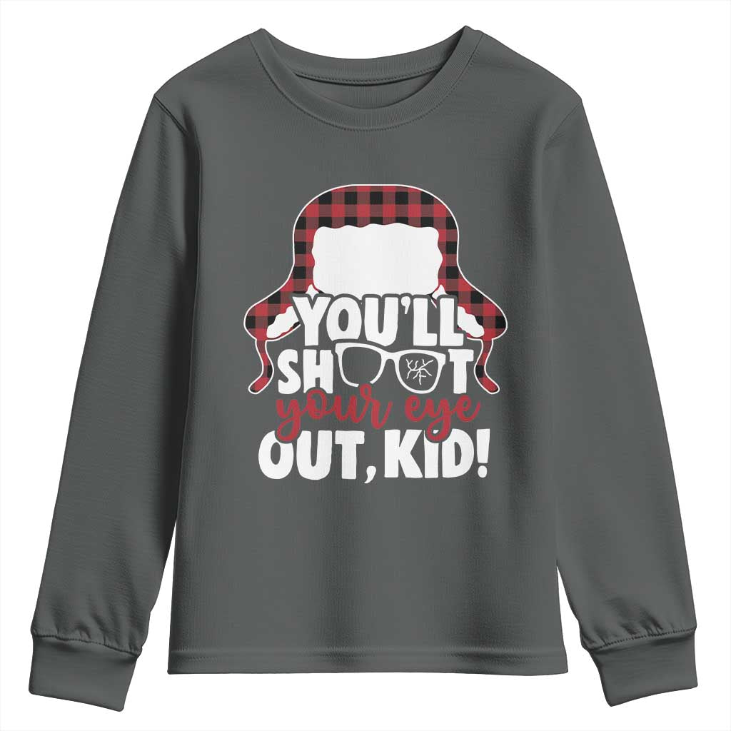Funny You Will Shoot Your Eye Out Kid Youth Sweatshirt Christmas Movie Glasses Hat - Wonder Print Shop