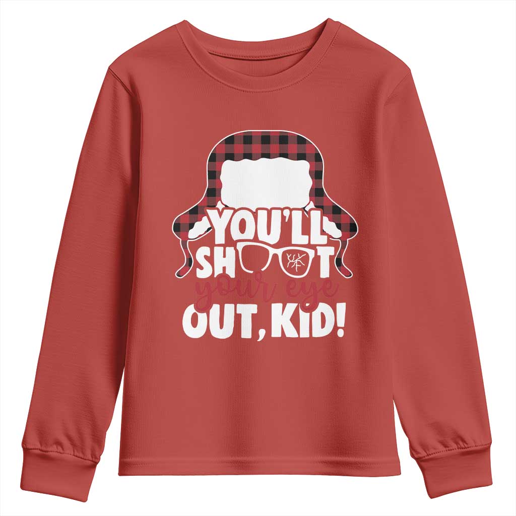 Funny You Will Shoot Your Eye Out Kid Youth Sweatshirt Christmas Movie Glasses Hat - Wonder Print Shop