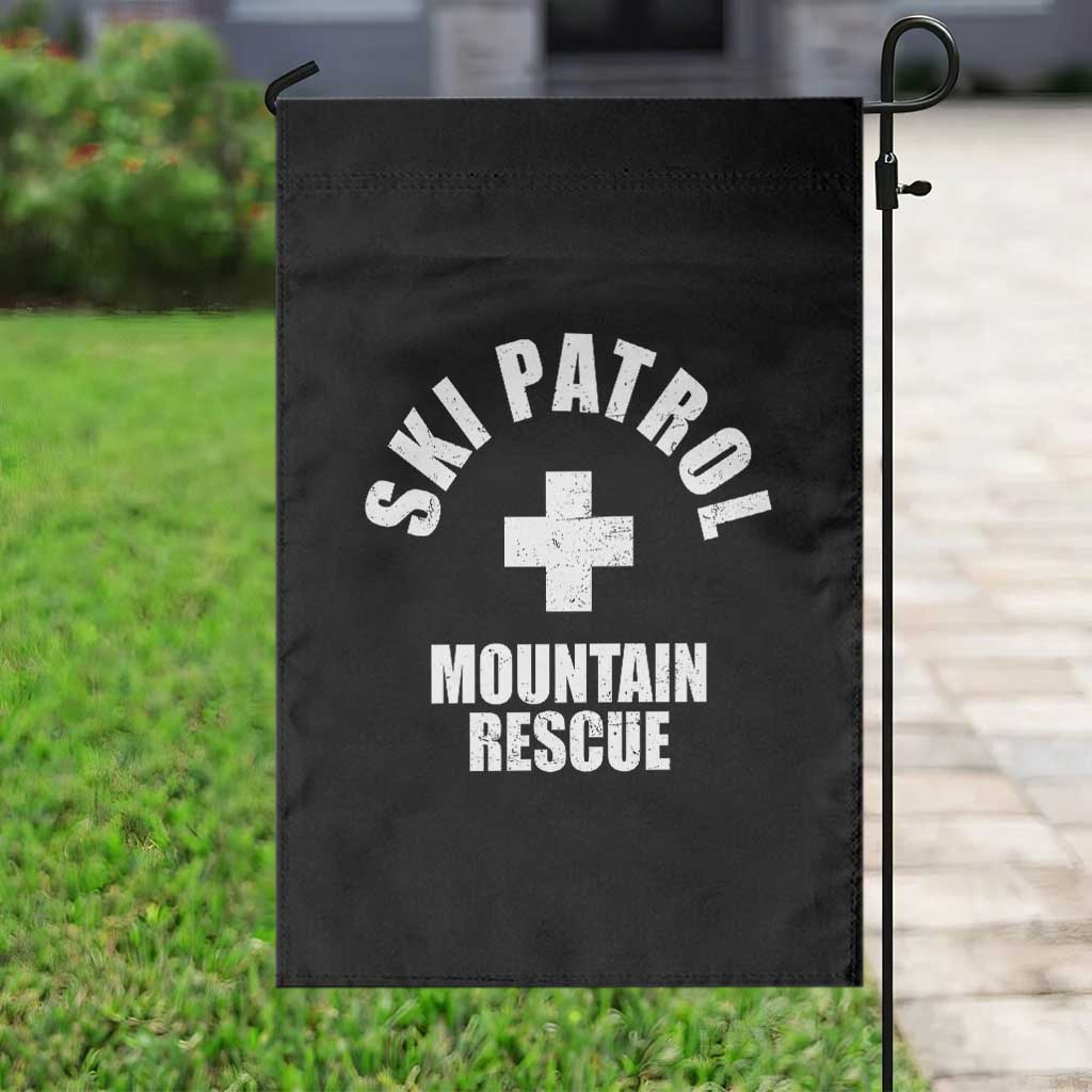 Ski Patrol Mountain Rescue Garden Flag Winter Slopes Skiing Snowboarding - Wonder Print Shop