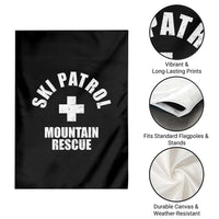Ski Patrol Mountain Rescue Garden Flag Winter Slopes Skiing Snowboarding - Wonder Print Shop
