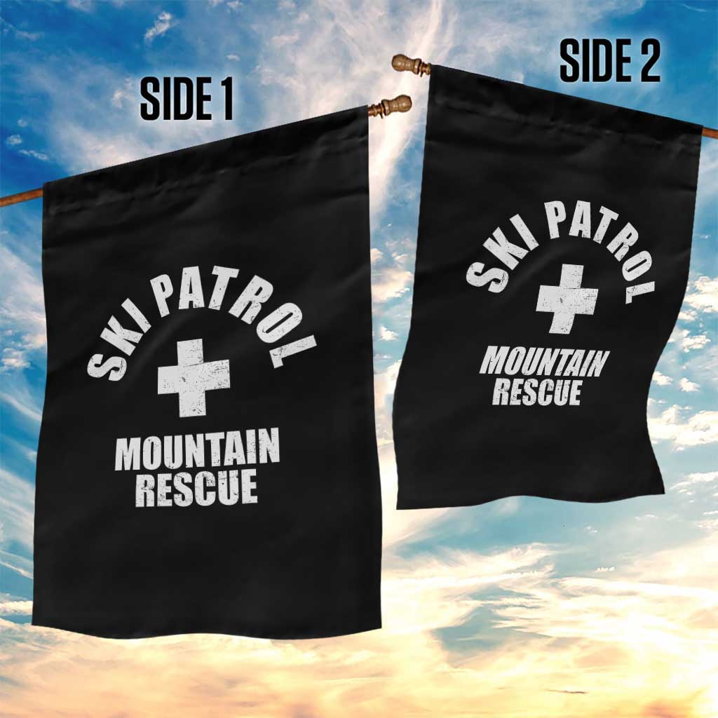 Ski Patrol Mountain Rescue Garden Flag Winter Slopes Skiing Snowboarding - Wonder Print Shop