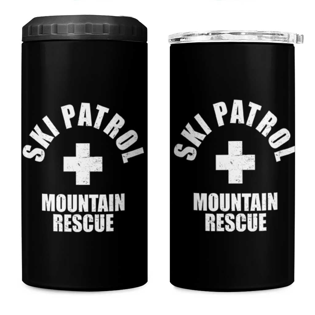 Ski Patrol Mountain Rescue 4 in 1 Can Cooler Tumbler Winter Slopes Skiing Snowboarding - Wonder Print Shop