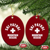 Ski Patrol Mountain Rescue Ceramic Ornament Winter Slopes Skiing Snowboarding - Wonder Print Shop