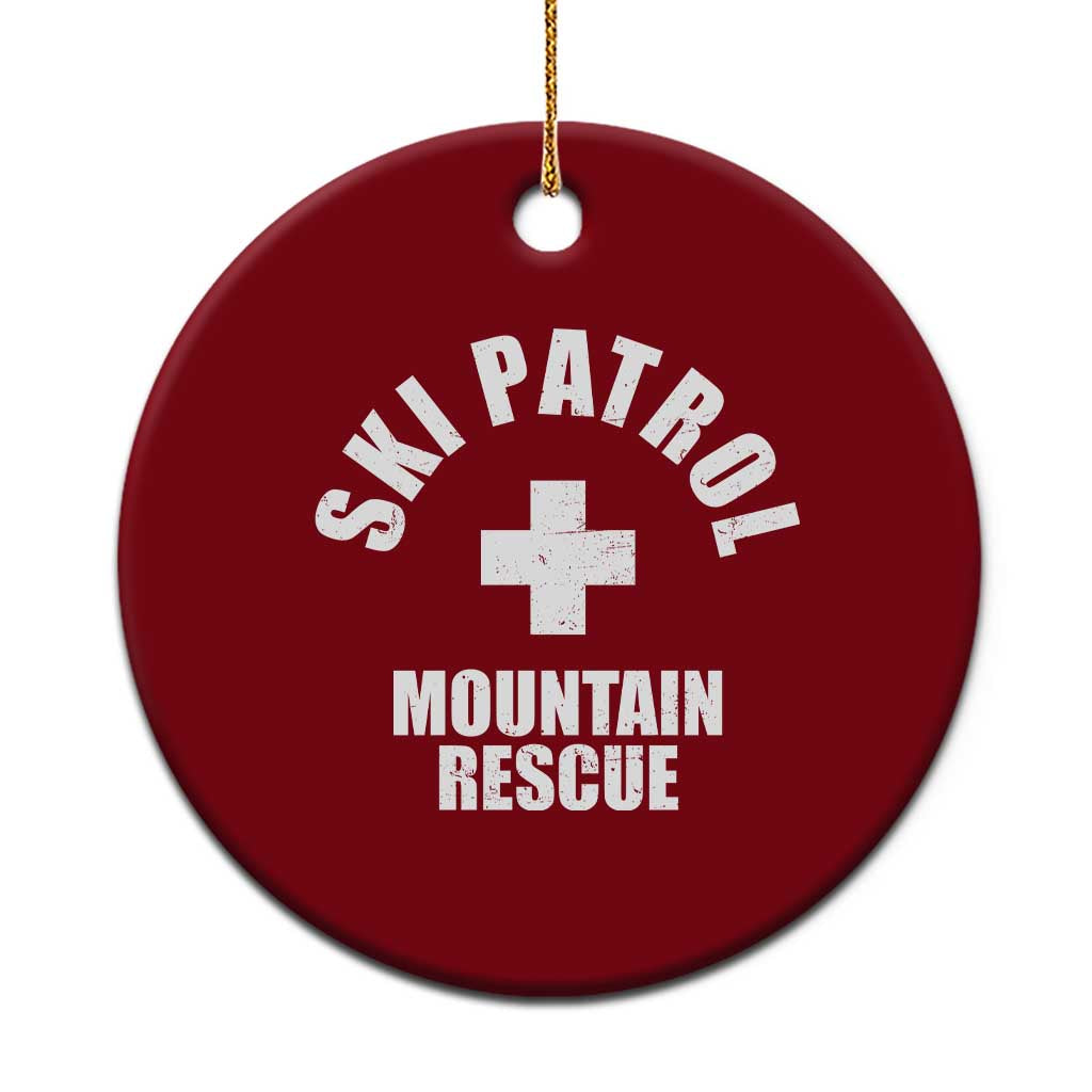 Ski Patrol Mountain Rescue Ceramic Ornament Winter Slopes Skiing Snowboarding - Wonder Print Shop