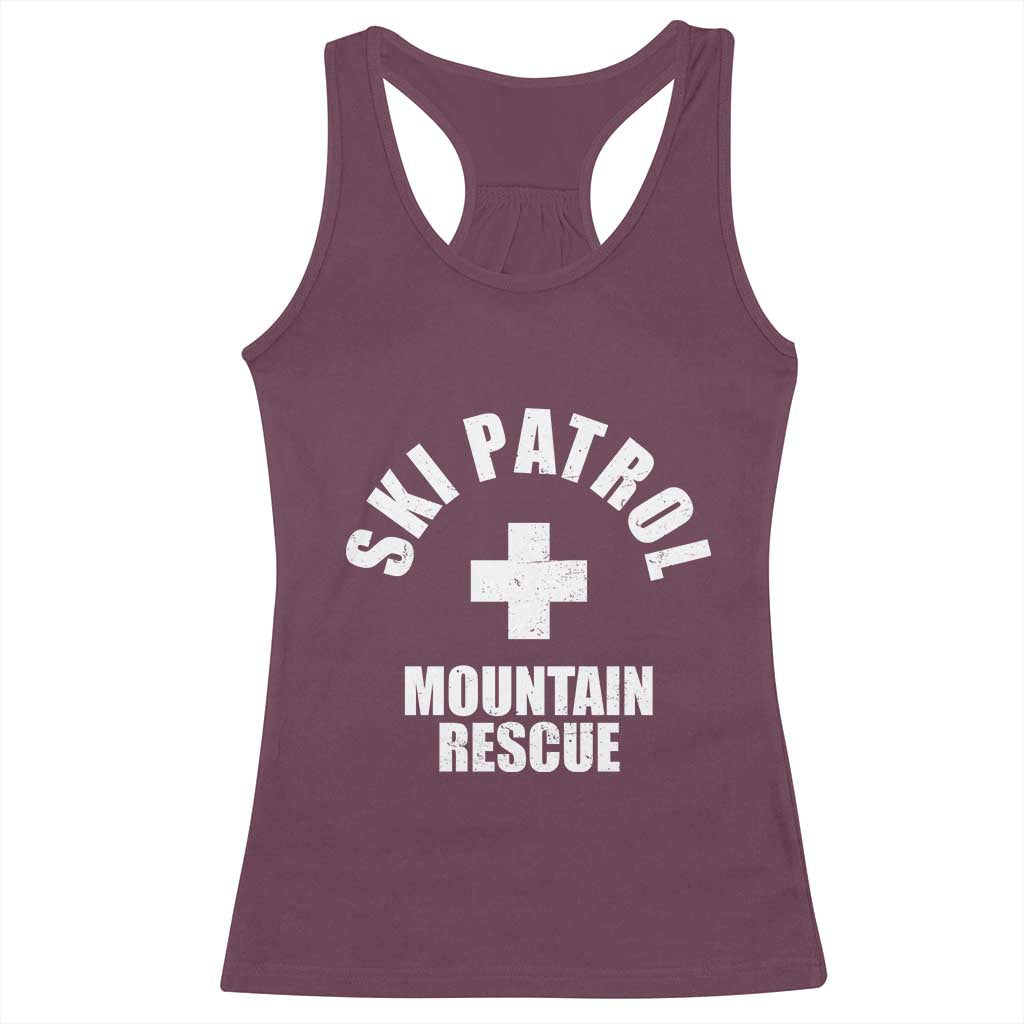 Ski Patrol Mountain Rescue Racerback Tank Top Winter Slopes Skiing Snowboarding - Wonder Print Shop
