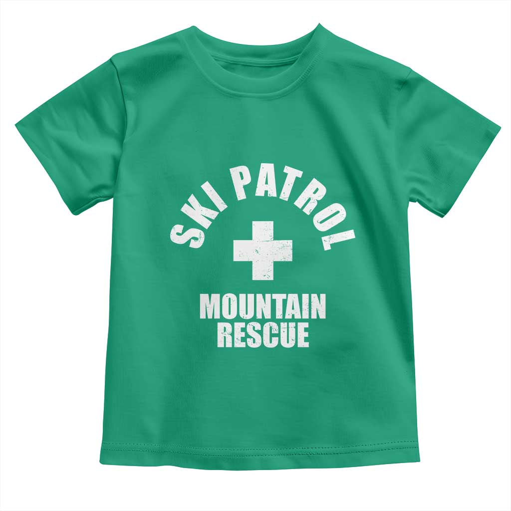 Ski Patrol Mountain Rescue Toddler T Shirt Winter Slopes Skiing Snowboarding - Wonder Print Shop