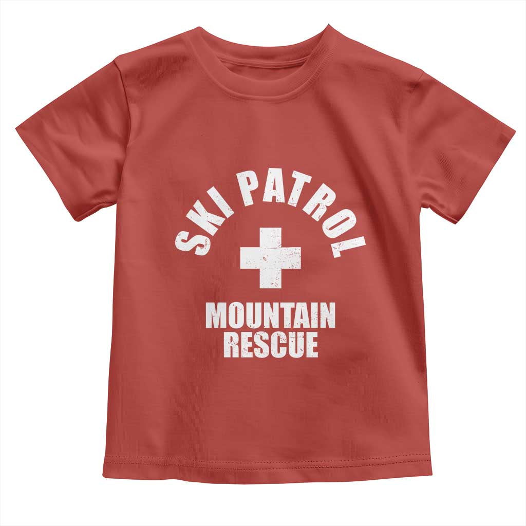 Ski Patrol Mountain Rescue Toddler T Shirt Winter Slopes Skiing Snowboarding - Wonder Print Shop