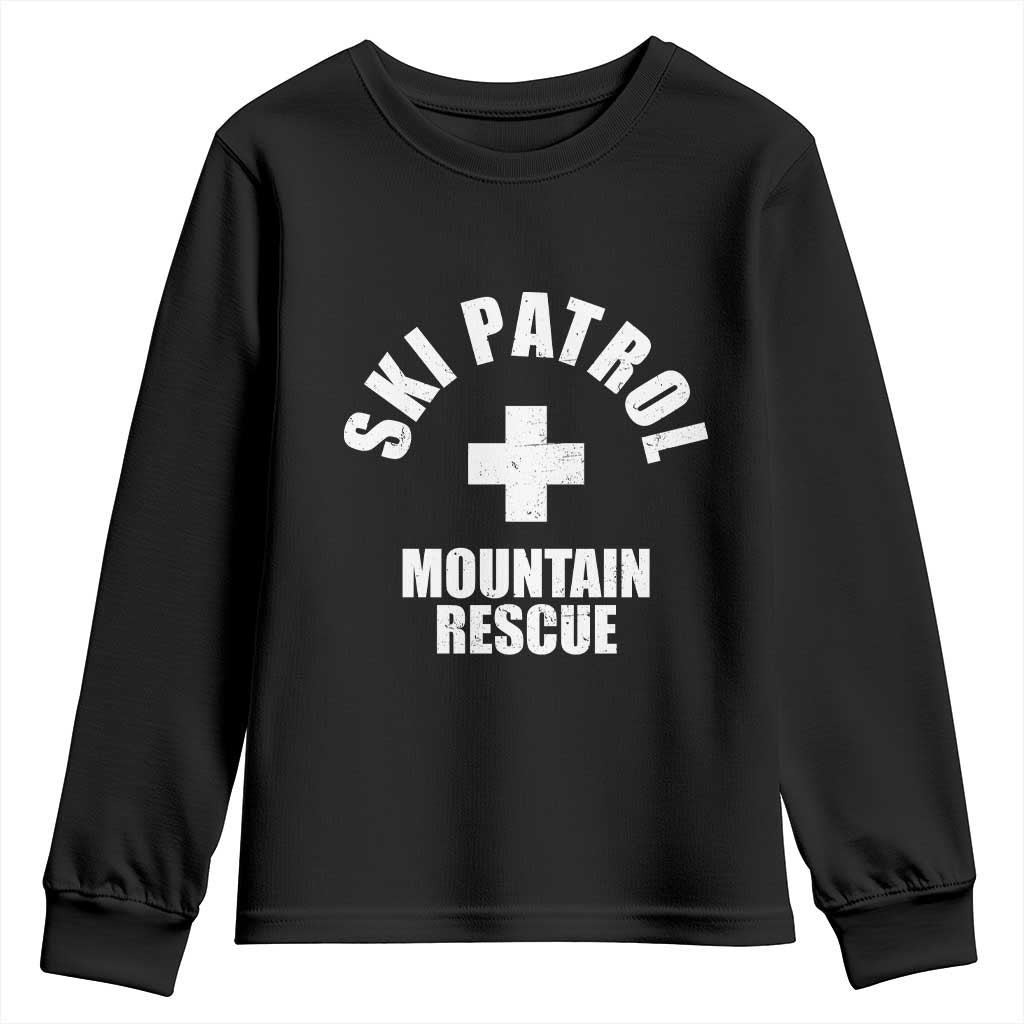 Ski Patrol Mountain Rescue Youth Sweatshirt Winter Slopes Skiing Snowboarding - Wonder Print Shop