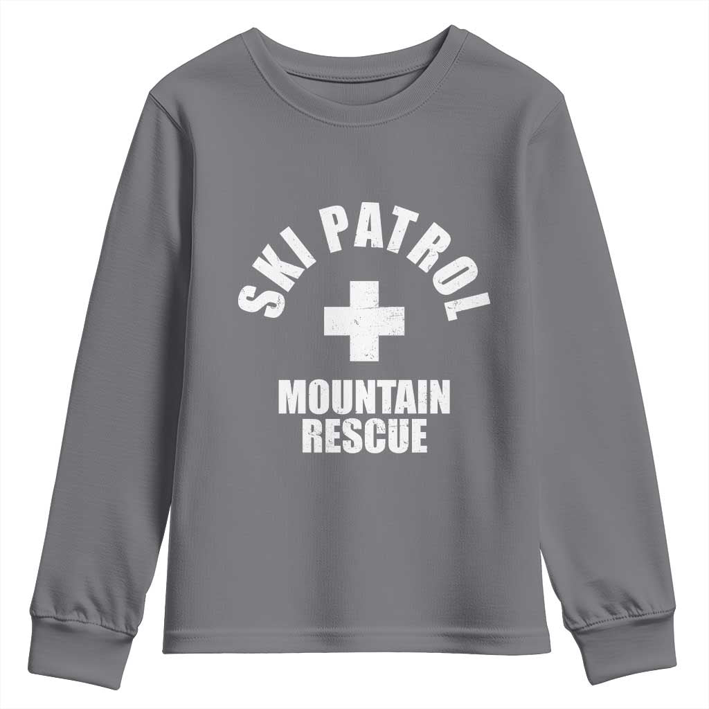 Ski Patrol Mountain Rescue Youth Sweatshirt Winter Slopes Skiing Snowboarding - Wonder Print Shop
