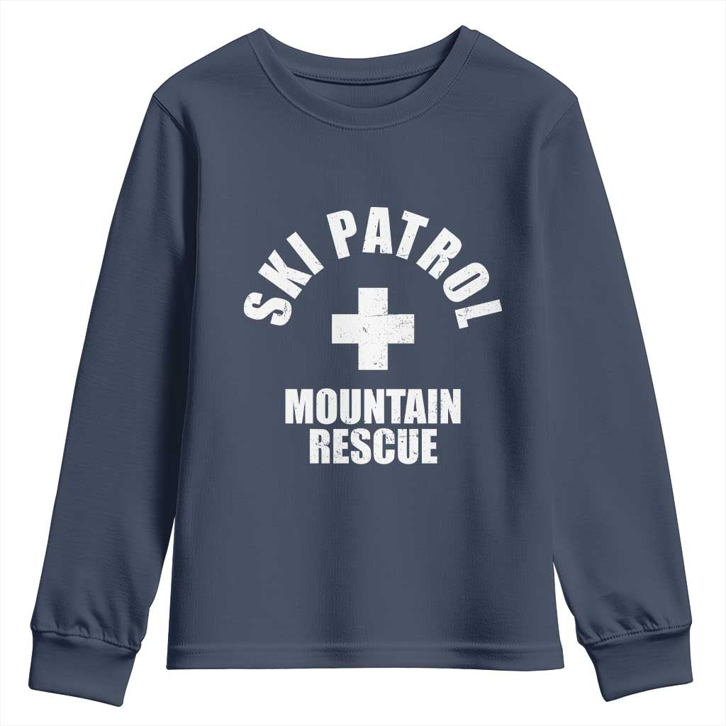 Ski Patrol Mountain Rescue Youth Sweatshirt Winter Slopes Skiing Snowboarding - Wonder Print Shop