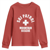 Ski Patrol Mountain Rescue Youth Sweatshirt Winter Slopes Skiing Snowboarding - Wonder Print Shop