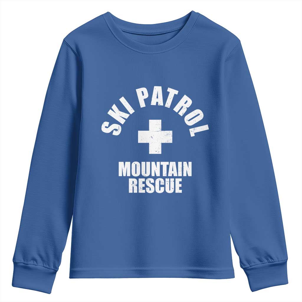 Ski Patrol Mountain Rescue Youth Sweatshirt Winter Slopes Skiing Snowboarding - Wonder Print Shop