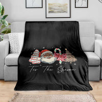 Funny Black Christmas Throw Blanket Tis The Season African American Santa - Wonder Print Shop