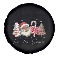 Funny Black Christmas Spare Tire Cover Tis The Season African American Santa - Wonder Print Shop