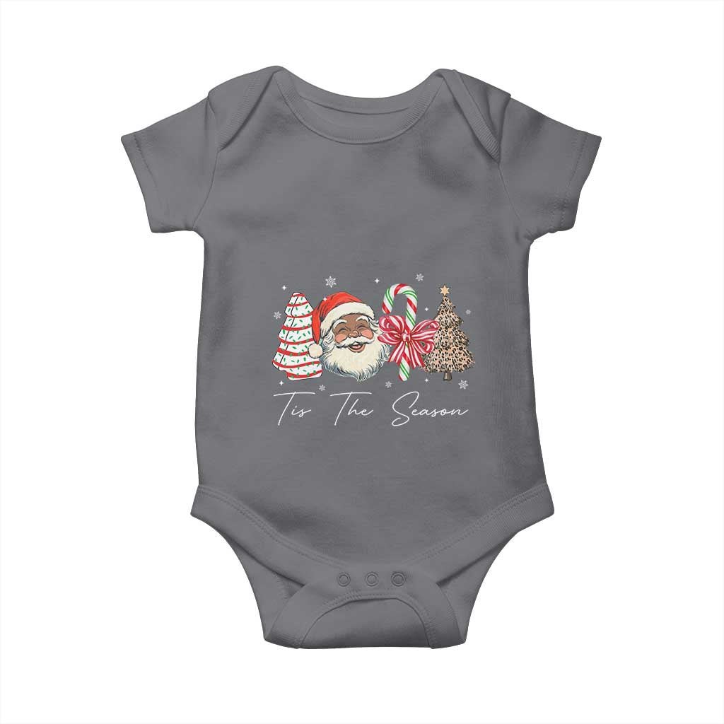 Funny Black Christmas Baby Onesie Tis The Season African American Santa - Wonder Print Shop