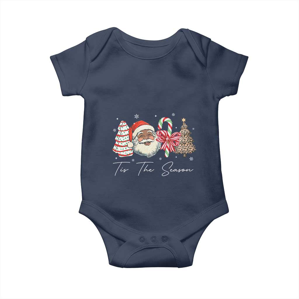 Funny Black Christmas Baby Onesie Tis The Season African American Santa - Wonder Print Shop