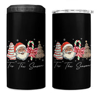 Funny Black Christmas 4 in 1 Can Cooler Tumbler Tis The Season African American Santa - Wonder Print Shop