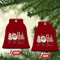 Funny Black Christmas Ceramic Ornament Tis The Season African American Santa - Wonder Print Shop
