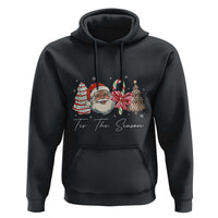 Funny Black Christmas Hoodie Tis The Season African American Santa - Wonder Print Shop