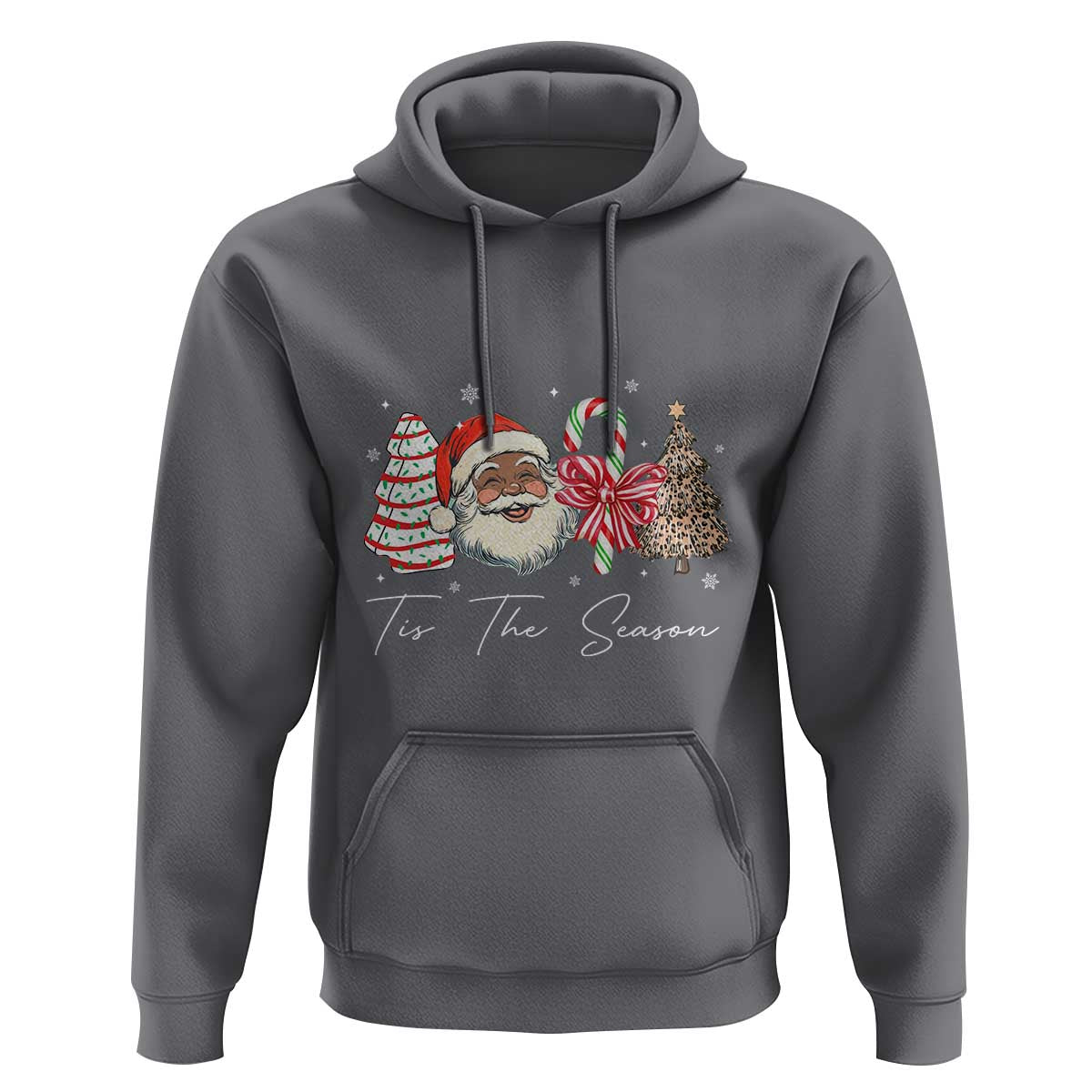 Funny Black Christmas Hoodie Tis The Season African American Santa - Wonder Print Shop