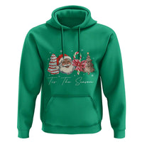 Funny Black Christmas Hoodie Tis The Season African American Santa - Wonder Print Shop