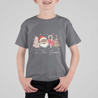 Funny Black Christmas T Shirt For Kid Tis The Season African American Santa - Wonder Print Shop