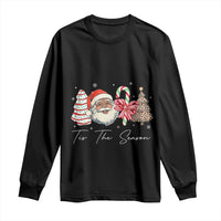 Funny Black Christmas Long Sleeve Shirt Tis The Season African American Santa - Wonder Print Shop