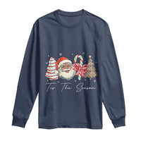 Funny Black Christmas Long Sleeve Shirt Tis The Season African American Santa - Wonder Print Shop